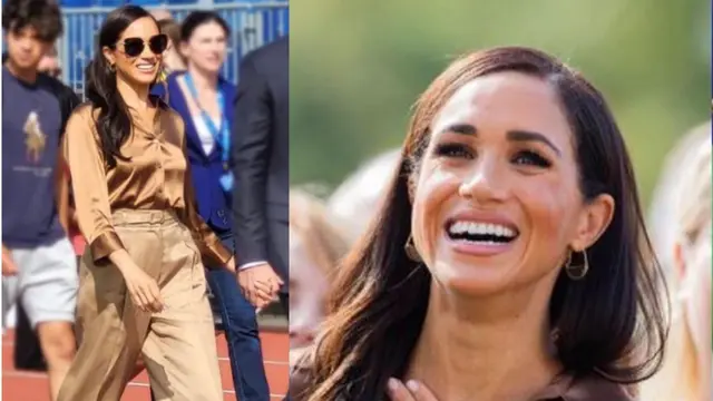 Meghan Markle saat menemani Pangeran Harry menghadiri Invictus Games 2023 di Duesseldorf, Jerman