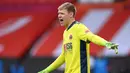 7. Aaron Ramsdale (Sheffield United). Kiper asal Inggris berusia 22 tahun ini telah membuat 75 saves dalam 23 penampilannya selama 2070 menit. (AFP/Stu Forster/Pool)