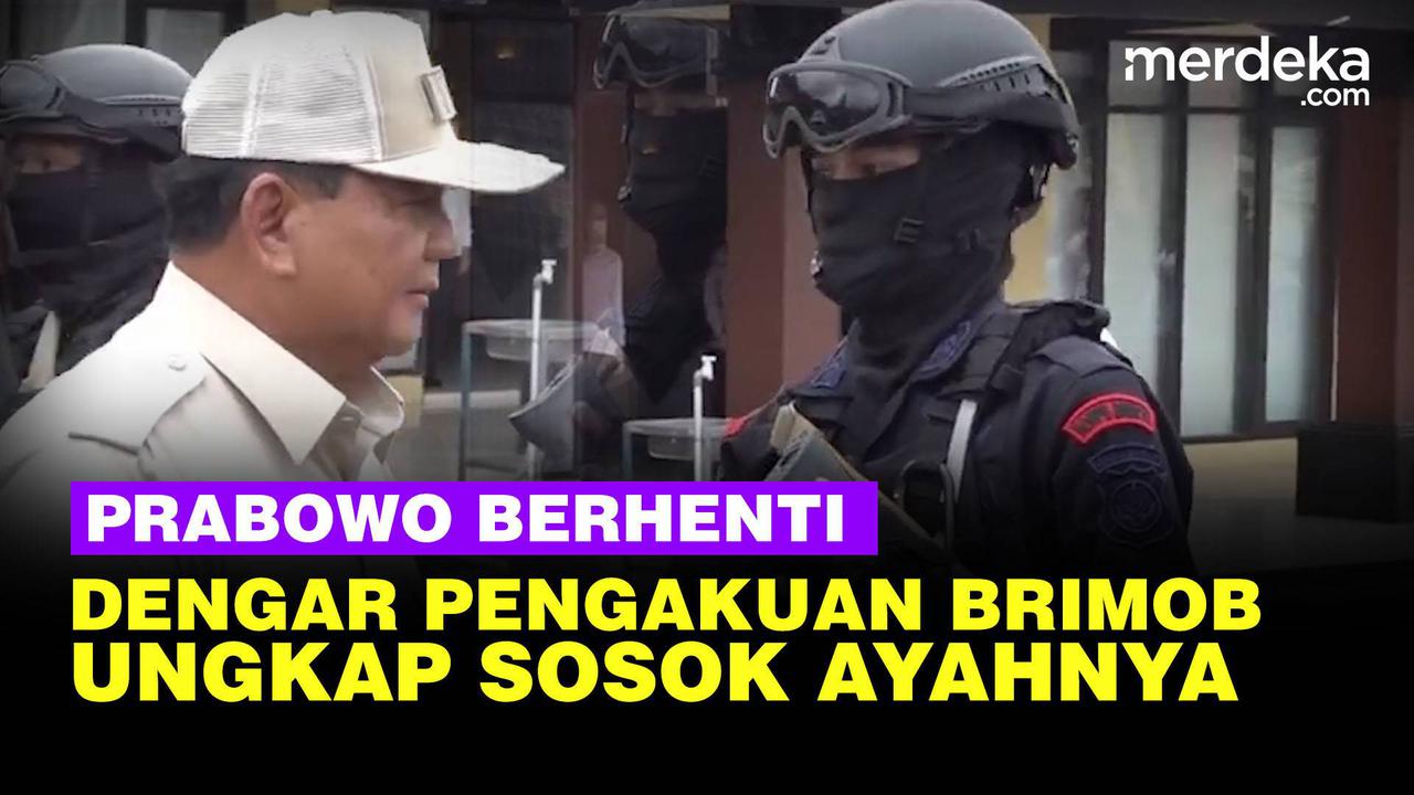 VIDEO:  Prabowo Berhenti Dengar Pengakuan Brimob Polri, Terungkap Sosok Ayahnya
