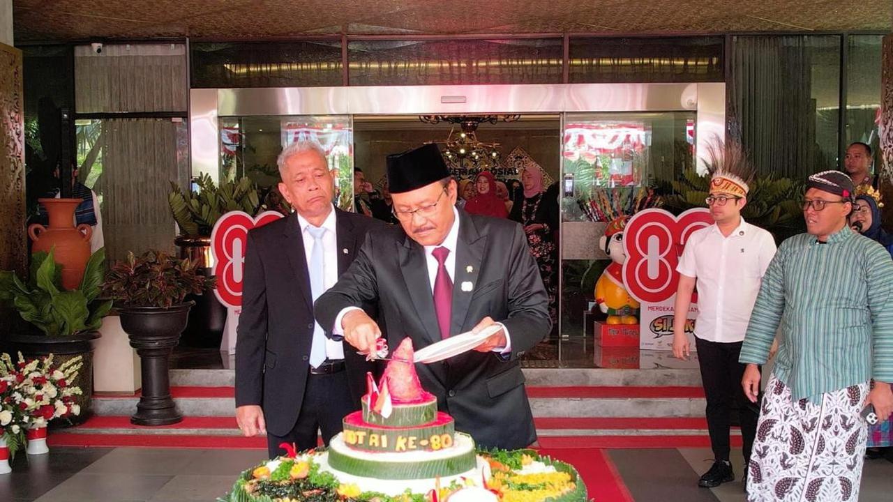 Kementerian Sosial menggelar tasyakuran HUT ke-80 RI