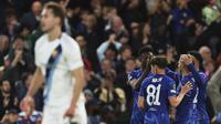 Chelsea membungkam&nbsp;Djurgarden dengan skor 1-0 pada laga leg kedua semifinal&nbsp;UEFA&nbsp;Conference League musim ini di Stamford Bridge, Jumat (9/5/2025) dini hari WIB. Berkat hasil itu, The Blues unggul agregat 5-1 atas&nbsp;Djurgarden dan melenggang ke final. (AP Photo/Ian Walton)