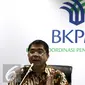 Kepala BKPM, Franky Sibarani (kiri) bersama dengan Deputi Dalaks, Azhar Lubis memberikan keterangan terkait strategi kejar target investasi 2016, Jakarta, Jumat (8/1). BKPM Menargetkan Rp 594,8 triliun untuk investasi di 2016. (Liputan6.com/Angga Yuniar)