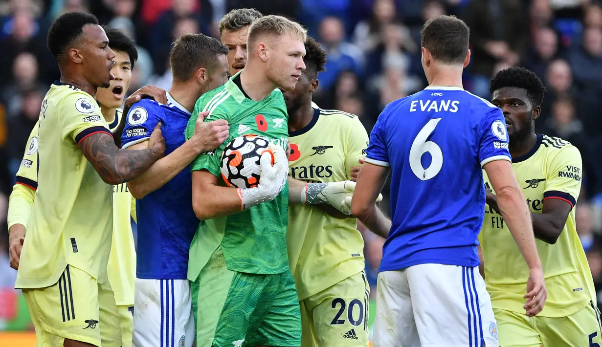 The Gunners berhasil mempertahankan gawangnya dari kebobolan pada laga ini, di mana ini menjadi clean sheet keempat Arsenal pada Premier League musim ini. (AFP/Justin Tallis)