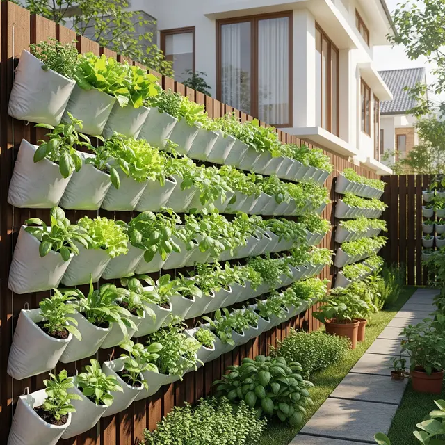 Desain Kebun Kangkung Vertikal