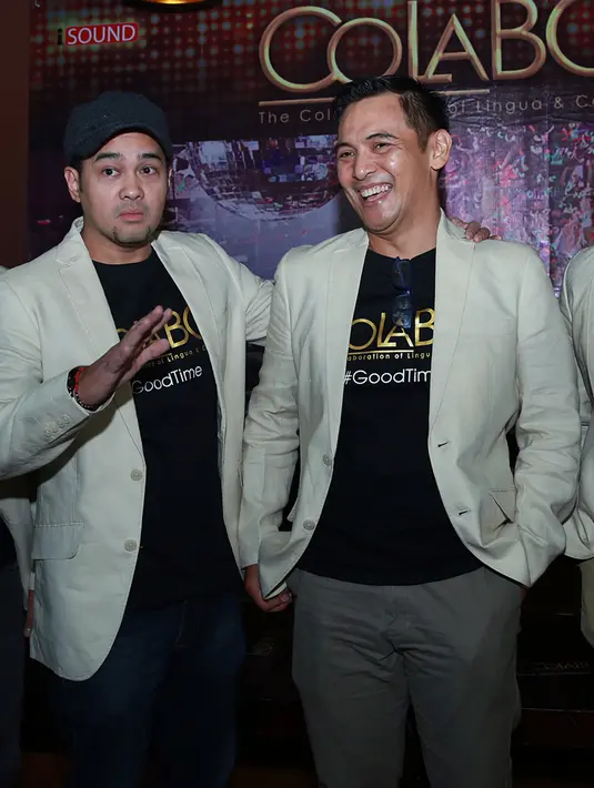 "Lingua dan Coboy tidak meleburkan diri menjadi satu, cuma proyek. Kolaborasi Lingua dan Coboy ini bikin lagu judulnya Good Time yang ini kita rancang 6 bulan lalu." kata Francois. (Deki Prayoga/Bintang.com)