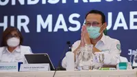 Di masa akhir direksi 2016-2020, Direktur Utama BPJS Kesehatan Fachmi Idris menyampaikan arus kas keuangan surplus Rp18,7 triliun saat konferensi pers pada Senin, 8 Februari 2021. (Humas BPJS Kesehatan Kantor Pusat)