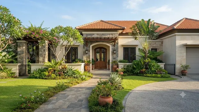 Fasad Bergaya Mediterranean Modern untuk Iklim Tropis