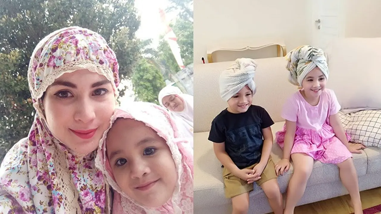 6 Potret Kebersamaan  Arumi Bachsin dan Kedua Anaknya