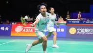 Ganda campuran Indonesia, Rinov Rivaldy/Pitha Haningtyas Mentari, saat beraksi di Kejuaraan Bulutangkis Asia 2024. (Bola.com/Dok. PBSI)