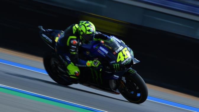 Valentino Rossi cukup optimistis dengan kecepatan Yamaha di MotoGP Thailand (AFP)