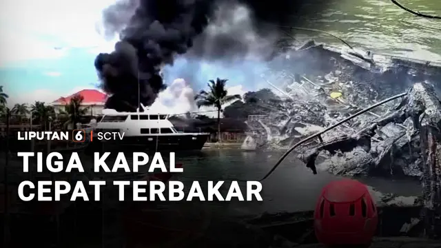 Kebakaran Menghanguskan Tiga Speed Boat di Dermaga Muaro Padang