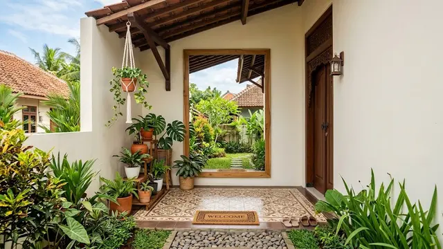 Desain Teras Rumah Kecil Tanpa Kursi
