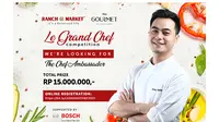 Ranch Market bersama The Gourmet menggelar pencarian Chef terbaik sebagai Chef Ambassador Ranch Market dan The Gourmet bertajuk Le Grand Chef Competition.