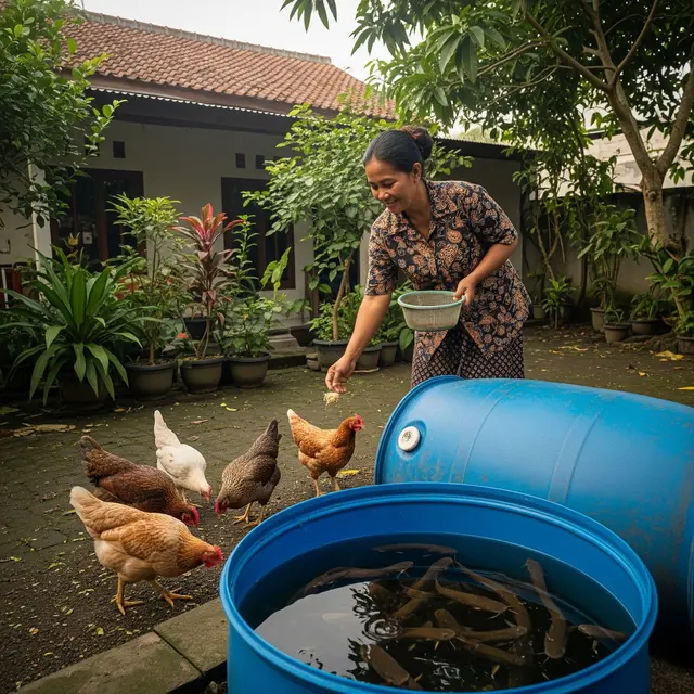Ide Ternak Ayam Petelur 5 Ekor dan Lele di Drum untuk IRT