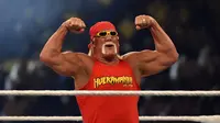 Legenda gulat asal Amerika Serikat, Hulk Hogan. (AFP/Fayez Nureldine)