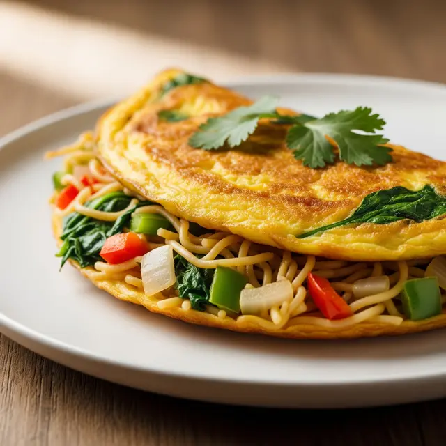 Resep Omelet Mie Telur Sayur Sederhana (AI Generated)