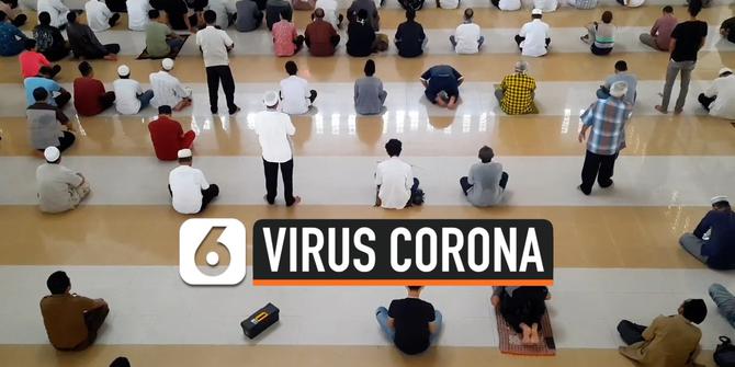 VIDEO: Hindari Corona, Jemaah Salat Jumat Menjaga Jarak