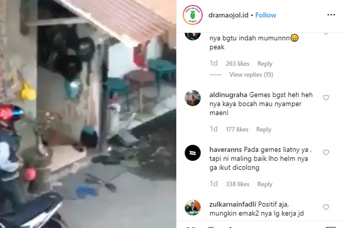 Sebuah video mendadak viral setelah memperlihatkan detik-detik seorang pria berhasil melakukan pencurian sepeda motor