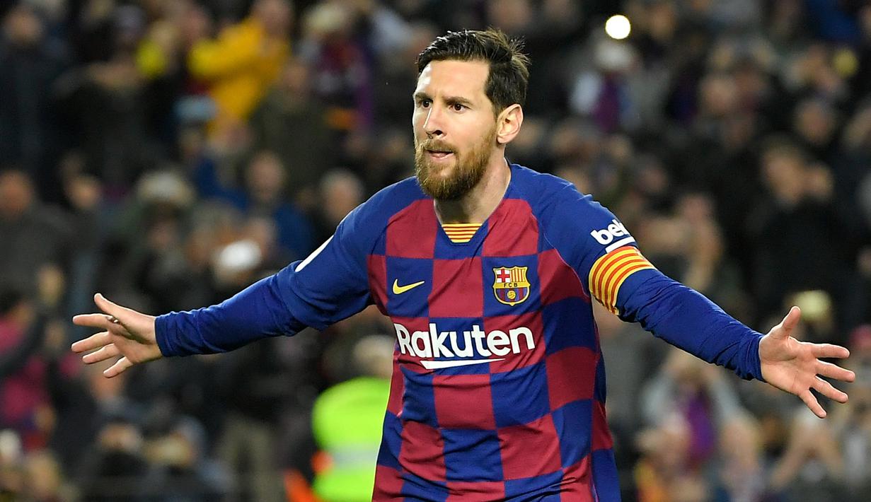 1. Lionel Messi (21 gol) - Meski tidak mencetak gol di laga pekan ke-30 saat Barcelona melawan Sevilla, Lionel Messi tetap berada di puncak top skor sementara Liga Spanyol dengan raihan 21 gol. (AFP/Lluis Gene)