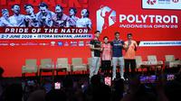 Jumpa pers Indonesia Open 2026 di Hotel Fairmont Jakarta, Senin (1/6/2026). Turnamen bulutangkis Polytron Indonesia Open 2026 (BWF World Tour Super 1000) yang berlangsung di Istora Senayan, Jakarta, pada 2–7 Juni 2026 diikuti total 248 pebulutangkis elite dunia. (Bola.com/M Iqbal Ichsan)