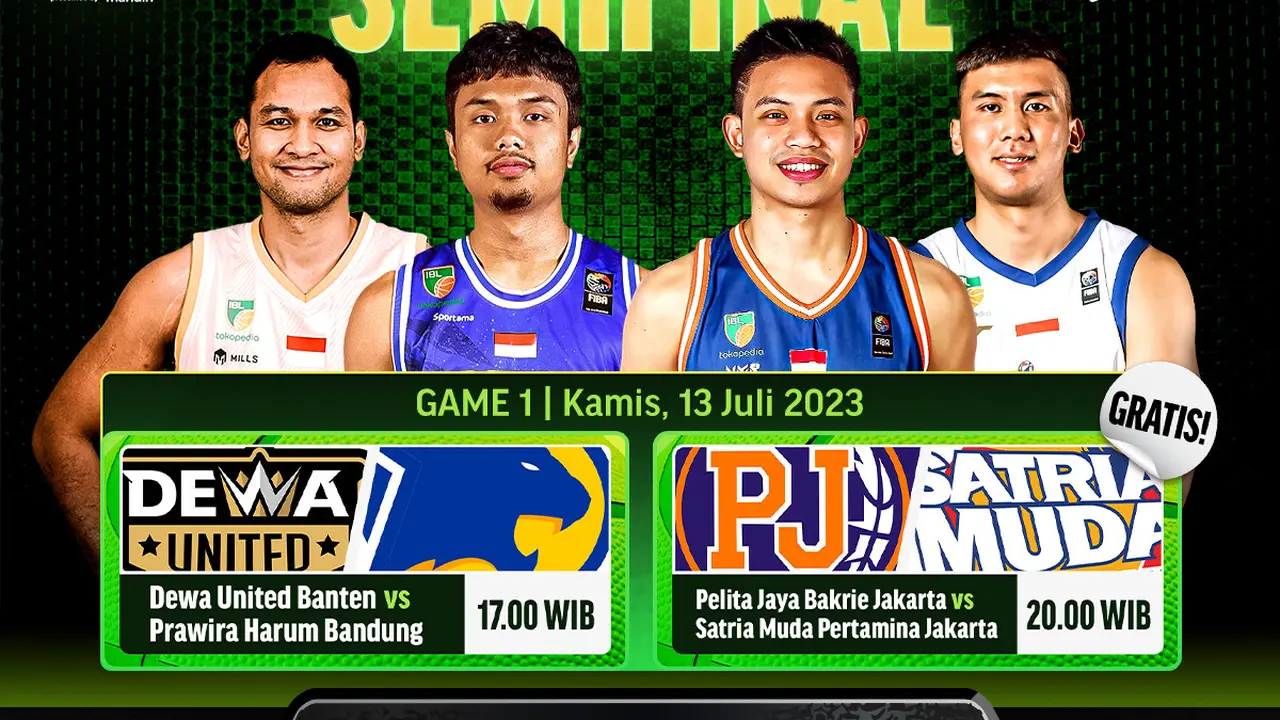 Live Streaming Semifinal IBL Tokopedia 2023 di Vidio : Pelita Jaya Bakrie Jakarta vs Satria Muda Pertamina Jakarta, Kamis 13 Juli