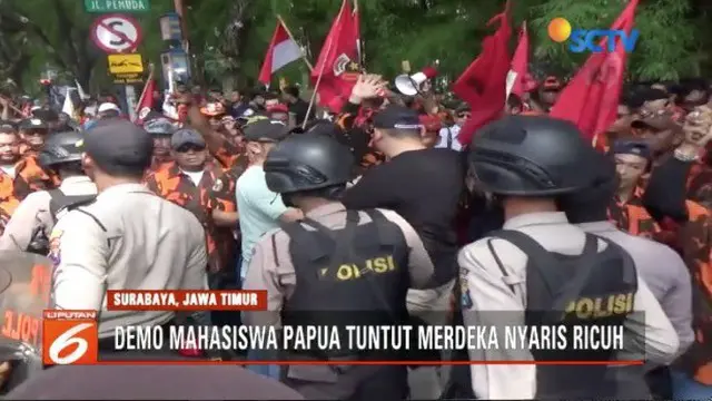 Demo menuntut kemerdekaan Papua oleh mahasiswa di sejumlah daerah berlangsung ricuh.