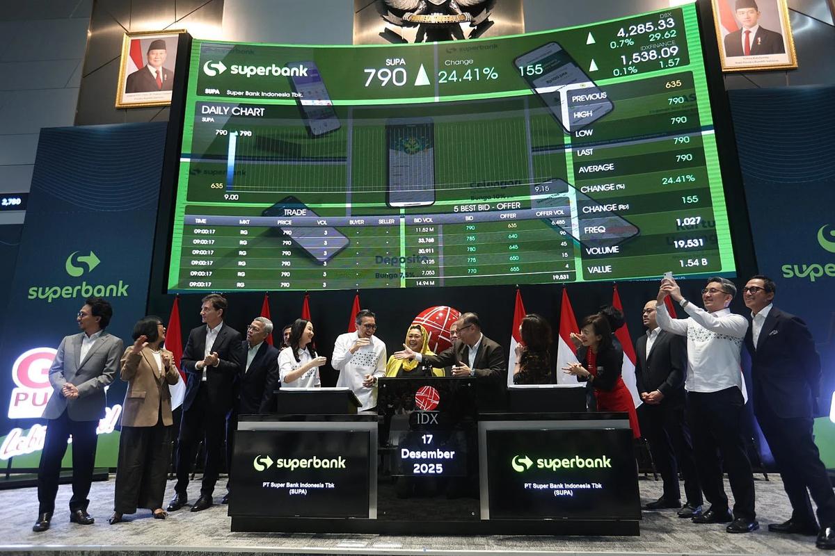 FOTO: Superbank Resmi Melantai di Bursa Efek Indonesia