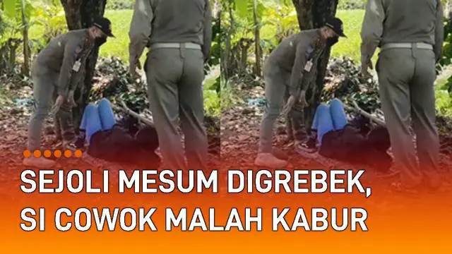 Kenakalan anak muda tak jarang melewati batas. Seperti sepasang sejoli ini yang diduga mesum di sebuah kebun. Satpol PP mendatangi keduanya, hingga aksi si cowok disorot.