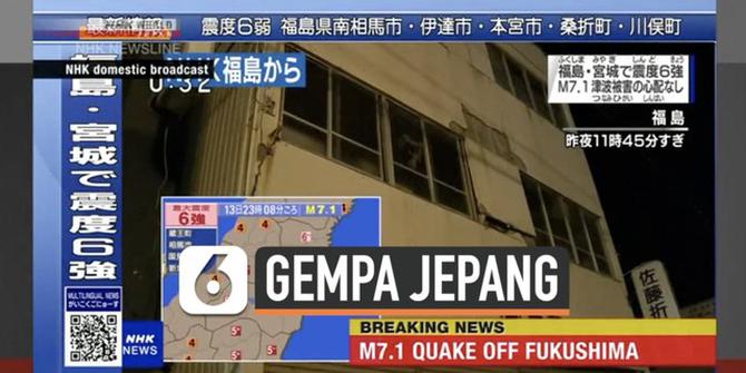 VIDEO: Begini Dampak Gempa Besar Magnitudo 7,1 di Fukushima Jepang
