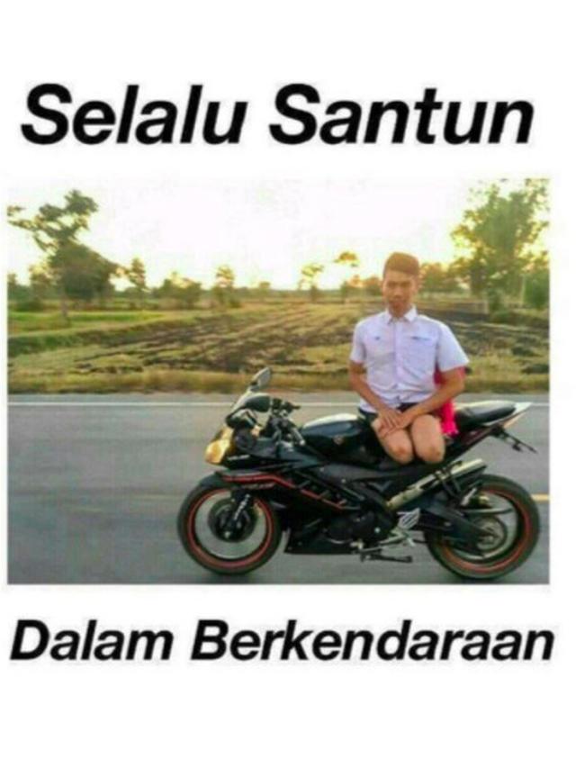 7 Potret Kocak Kelakuan Pengendara Motor, Kelewat Nyeleneh