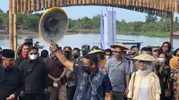 Menteri Pariwisata dan Ekonomi Kreatif, Sandiaga Uno, mengunjungi Desa Wisata Pela di Kecamatan Kota Bangun, Kabupaten Kutai Kartanegara, Kalimantan Timur (Istimewa)