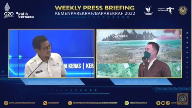 Menparekraf Sandiaga Uno di Weekly Press Briefing