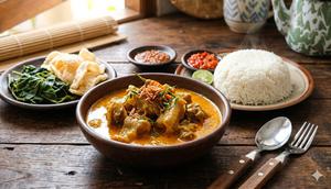 Gulai tunjang padang (Foto: Gemini AI)