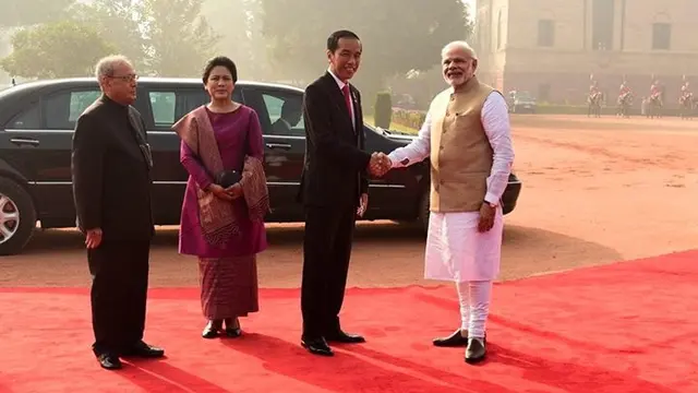 Presiden Jokowi Temui PM  Narendra Modi di Delhi India