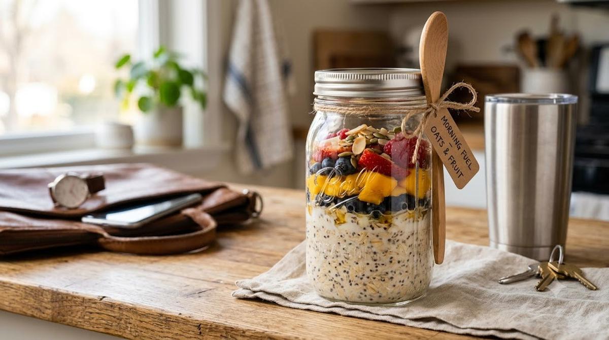 Overnight Oat dengan Buah Segar