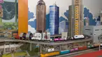 Deretan model kereta dipajang di sebuah pameran kereta yang digelar di Dallas, Texas pada 16 November 2020. Pameran Trains at NorthPark 2020 di Dallas telah menjadi salah satu tradisi liburan utama di kota tersebut. Pameran ini berlangsung dari 14 November hingga 3 Januari. (Xinhua/Dan Tian)