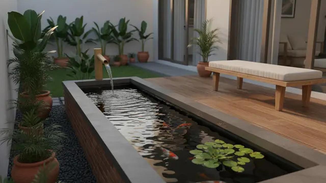 7 Desain Kolam Ikan Batu Bata Kecil yang Cocok untuk Halaman Sempit, Tetap Estetik dan Bikin Suasana Adem