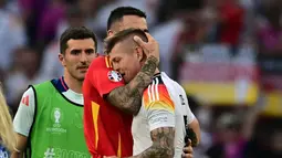 Pada babak perempat final Euro 2024, La Roja berhasil menaklukkan tim tuan Jerman Jerman 2-1. (Tobias SCHWARZ/AFP)