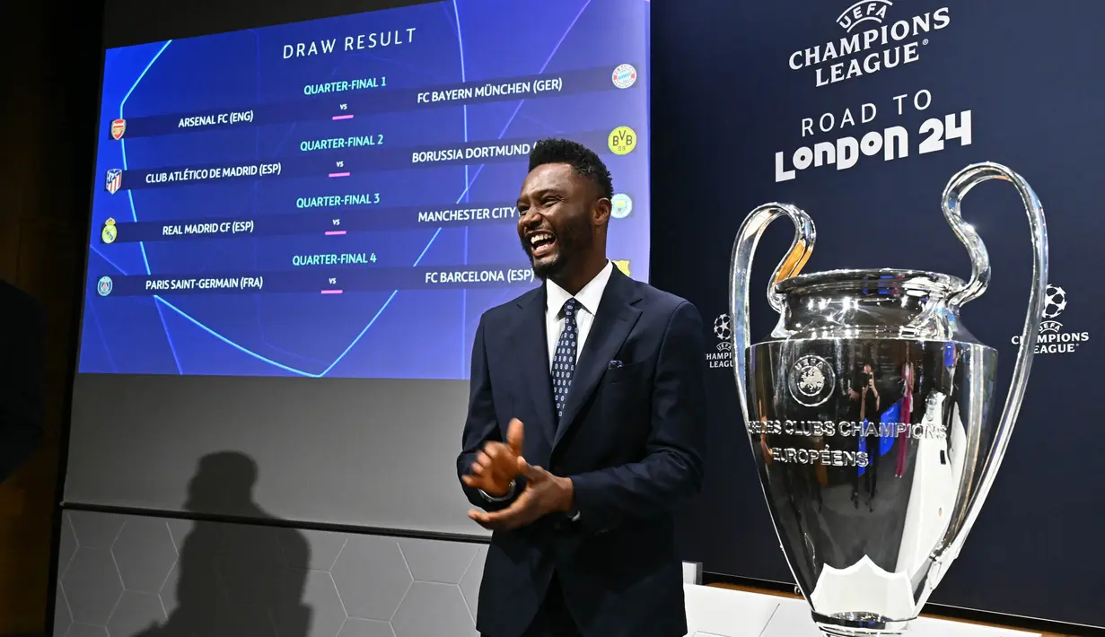 Perempat final Liga Champions 2023-2024 menyajikan pertandingan seru yang akan menarik perhatian pecinta sepak bola dari seluruh penjuru dunia. (Fabrice COFFRINI/AFP)