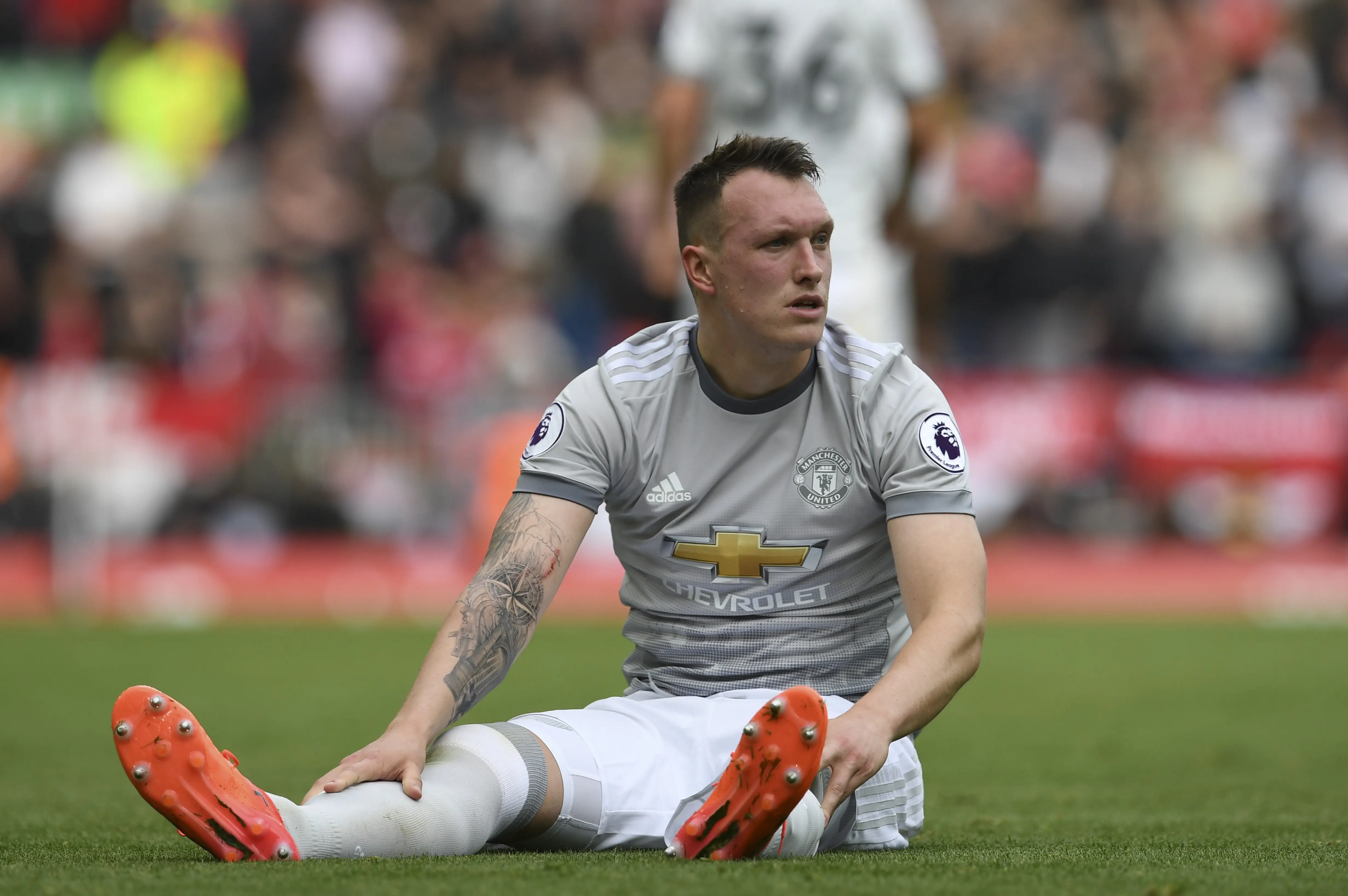 Phil Jones. (AFP/Paul Ellis)