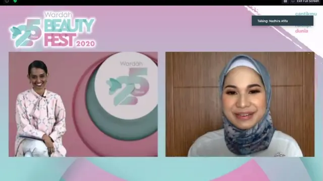 Konferensi Pers Virtual Wardah Beauty Fest 2020.