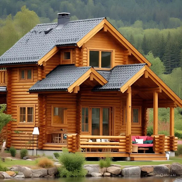 Rumah Kayu Tradisional Skandinavia