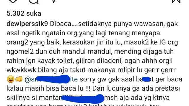Unggahan Dewi Perssik. (Foto: Dok. Instagram @dewiperssik9)