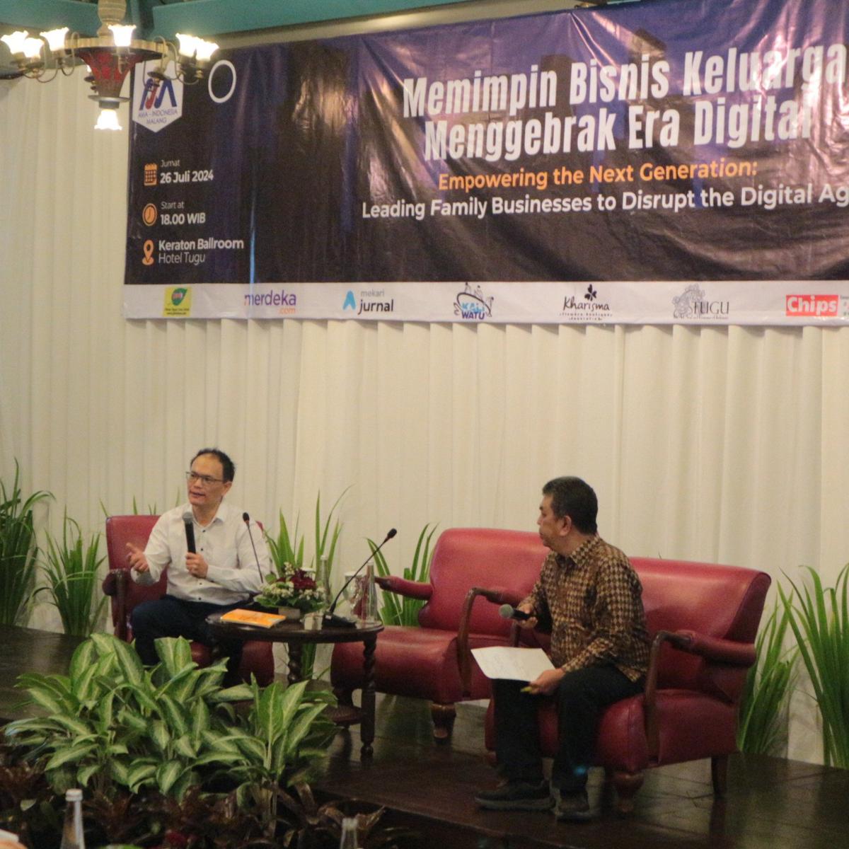 Seminar AMA Chapter Malang Memimpin Bisnis Keluarga Menggebrak Era Digital Empowering The Next Generation: Leading Family Bussinesses to Disrupt the Digital Age