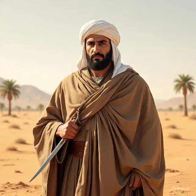 Khalid bin Walid (Ilustrasi by Meta AI)