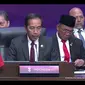 Presiden Jokowi dalam pidato pembukaan di 20th ASEAN-China Summit sebagai rangkaian KTT ke-43 ASEAN, Rabu (6/9/2023). (Youtube Sekretariat Presiden)