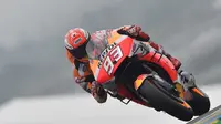 Pembalap Repsol Honda, Marc Marquez, memprediksi balapan MotoGP Italia yang akan berlangsung di Sirkuit Mugello (2/6/2019) bakal sulit. (AFP/Jean-Francois Monier)