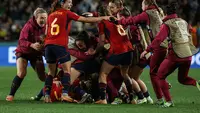 Timnas Spanyol berhasil melaju ke babak final Piala Dunia Sepak Bola Wanita atau FIFA Women's 2023. (AFP)