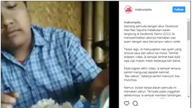 Ales Rais Saputra dalam sebuah video.