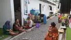 Suasana lingkungan Hunian Sementara (Huntara) di Jalan Kramat Raya, Jakarta, Selasa (8/9/2026). Dari 324 unit yang tersedia, sebanyak 69 unit telah dihuni warga eks bantaran rel Pasar Gaplok, Senen. (KLY/Budy Santoso)